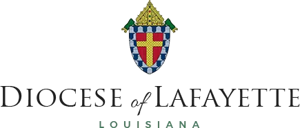 The coat of arms of the Diocese of Lafayette, Louisiana, proudly displays a shield with a red cross and gold and blue details, topped by a mitre. This emblem symbolizes the spirit embraced by Catholic youth groups and ministry colleges across the region.