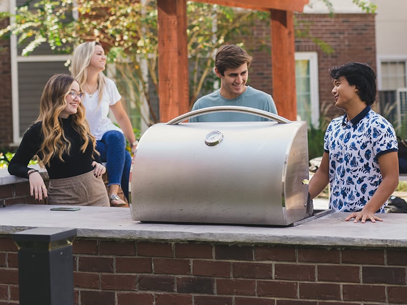 Students barbecuing